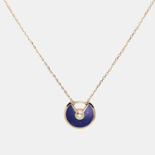 Amulette De Diamond Lapis Lazuli 18k Yellow XS Model Pendant Necklace - Cartier - Modalova