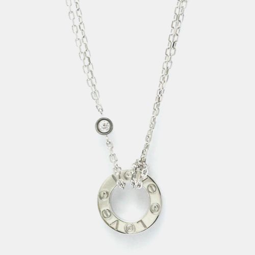 K Gold 2 Diamond LOVE Pendant Necklace - Cartier - Modalova