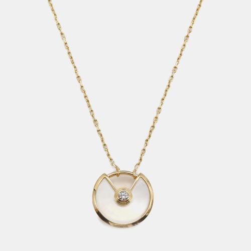 K Gold & Mother of Pearl Diamond Mother of Pearl Amulette de Necklace - Cartier - Modalova