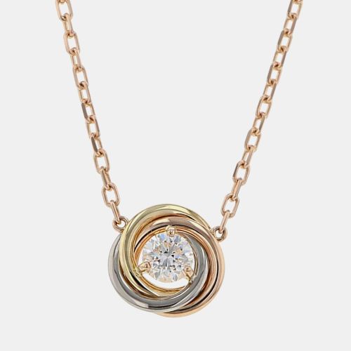 Trinity 18K Yellow, Rose, Gold and Diamond Pendant Necklace - Cartier - Modalova