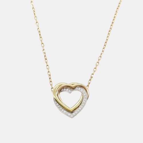 Trinity Heart Diamond 18K Yellow, Pink, Gold Diamonds Necklace - Cartier - Modalova