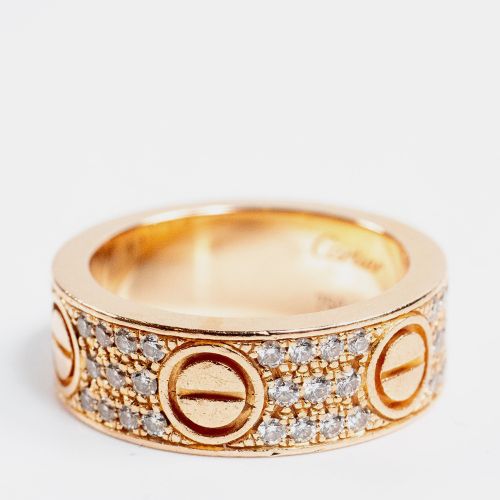 Love Rose Diamond Paved Ring EU 50 - Cartier - Modalova