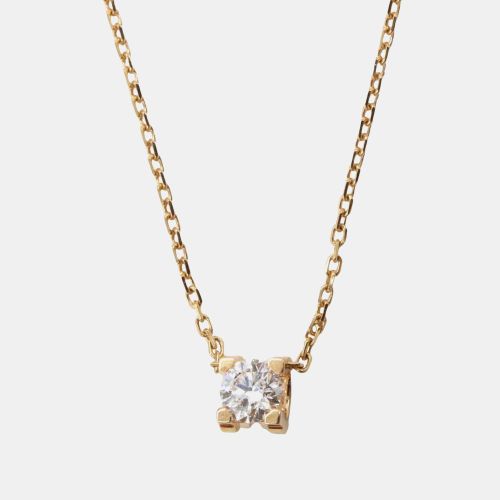 C De 18K Rose and Diamond Pendant Necklace - Cartier - Modalova
