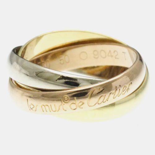 K Yellow, Rose, Gold Trinity Band Ring EU 50 - Cartier - Modalova