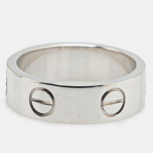 Cartier 18K White Gold Love Band Ring EU 50 - Cartier - Modalova