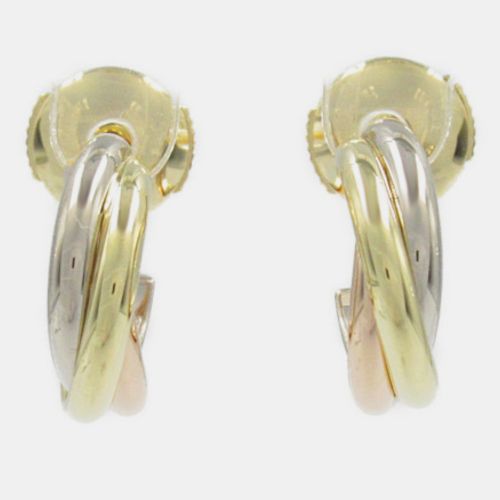 Cartier 18K Yellow, Rose, White Gold Trinity Hoop Earrings - Cartier - Modalova