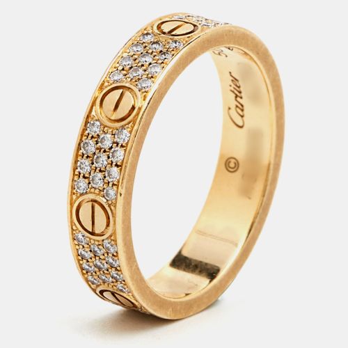 Love Diamond 18k Gold Wedding Band Ring Size 50 - Cartier - Modalova