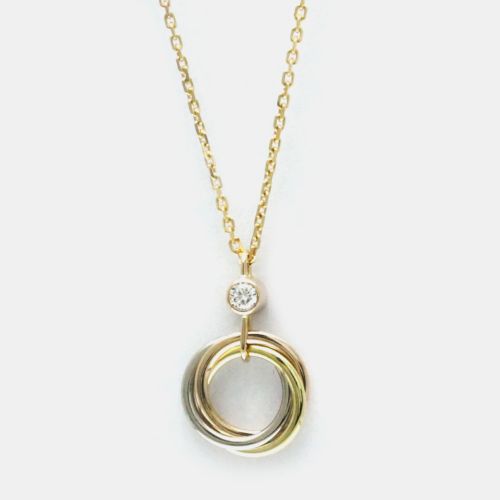 K Yellow, Rose, Gold and Diamond Trinity Pendant Necklace - Cartier - Modalova
