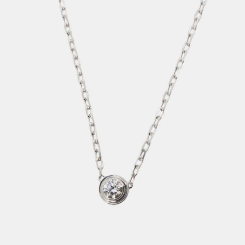 Cartier D'amour Small 18K White Gold Diamond Necklace - Cartier - Modalova
