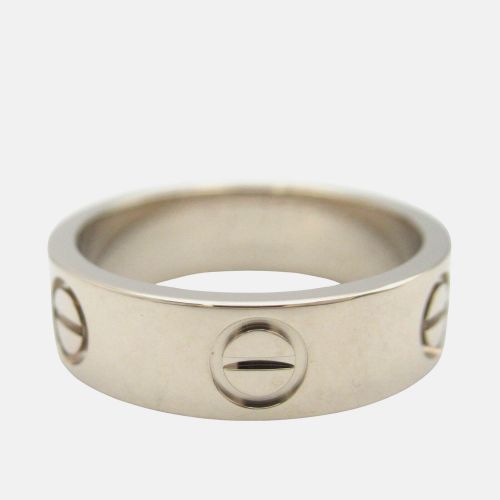 Cartier Love 18K White Gold Band Ring EU 51 - Cartier - Modalova
