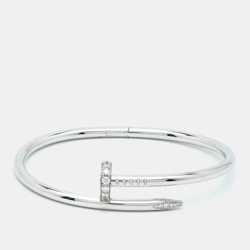 Cartier Juste Un Clou Diamonds 18k White Gold Classic Model Bracelet 17 - Cartier - Modalova