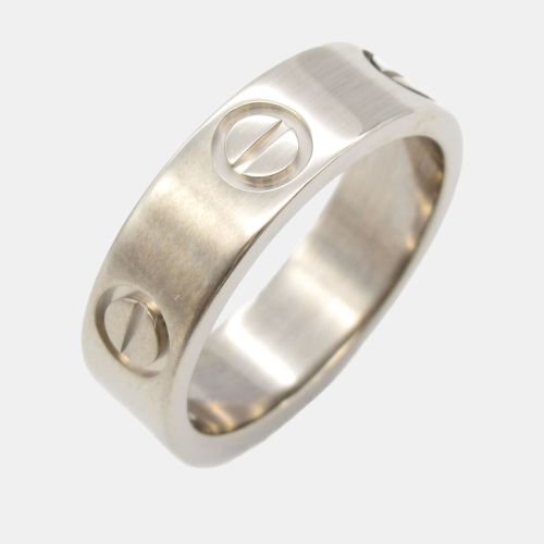 Cartier Love 18K White Gold Band Ring EU 50 - Cartier - Modalova