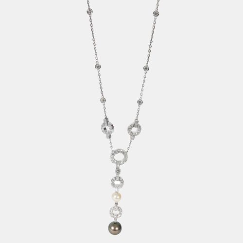 Cartier Himalia Pearl Diamond Necklace in 18k White Gold 2.5 CTW - Cartier - Modalova