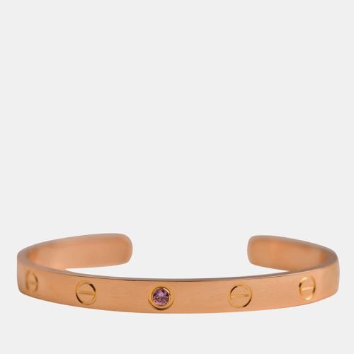 Cartier Rose Gold Love Bangle with Sapphire Size 17 - Cartier - Modalova