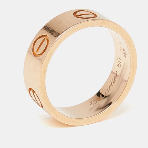 Cartier Love 18K Rose Gold Band Ring Size 50 - Cartier - Modalova