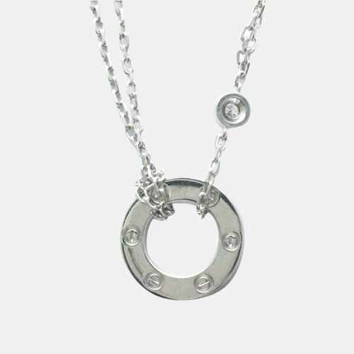 Cartier 18K White Gold and Diamond Love Circle Pendant Necklace - Cartier - Modalova