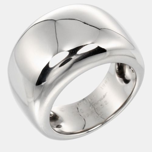 Cartier 18K White Gold Nouvelle Vague Domed Band Ring US 5.25 - Cartier - Modalova