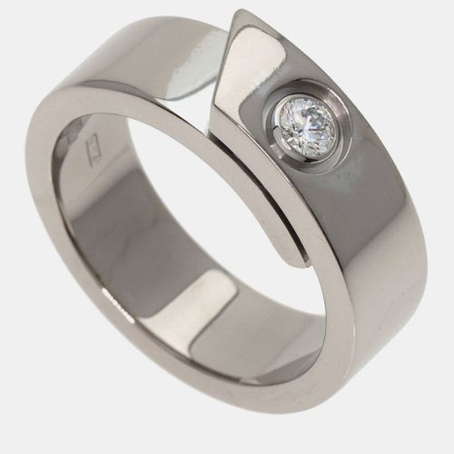 Cartier 18K White Gold Anniversary Band Ring EU 48 - Cartier - Modalova