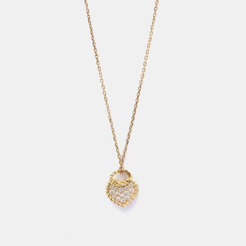 Cartier 18K Rose Gold and Diamond Coeur Torsade Heart Pendant Necklace - Cartier - Modalova