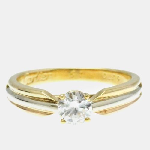 Cartier 18K Yellow, Rose, White Gold and Diamond Trinity Engagement Ring EU 51 - Cartier - Modalova