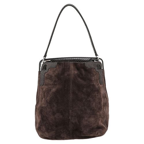 Cartier Brown Suede and Python Marcello de Cartier Hobo - Cartier - Modalova