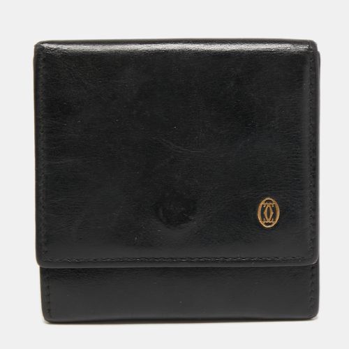 Cartier Black Leather Flap Coin Purse - Cartier - Modalova