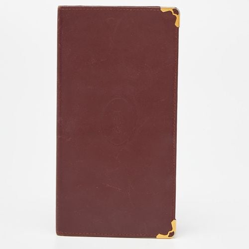 Cartier Burgundy Leather Must de Cartier Bifold Long Wallet - Cartier - Modalova