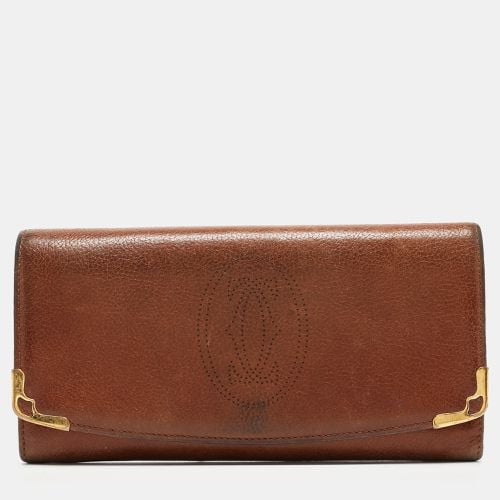 Cartier Brown Leather Marcello de Cartier Flap Wallet - Cartier - Modalova