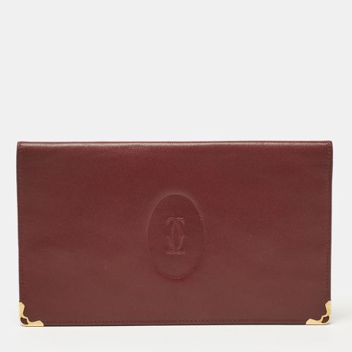 Cartier Burgundy Leather Must de Cartier Bifold Long Wallet - Cartier - Modalova