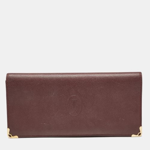 Cartier Burgundy Leather Must de Cartier Long Bifold Wallet - Cartier - Modalova