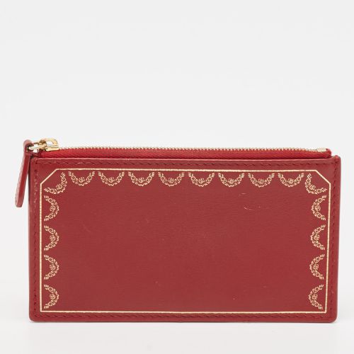 Cartier Red Leather Guirlande de Cartier Zipped Card Holder - Cartier - Modalova