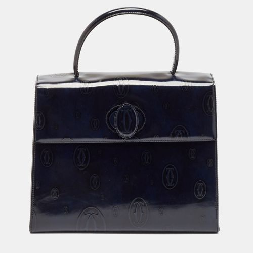 Cartier Navy Blue Patent Leather Happy Birthday Top Handle Bag - Cartier - Modalova