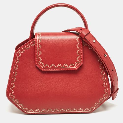 Cartier Red Leather Mini Guirlande De Cartier Top Handle Bag - Cartier - Modalova