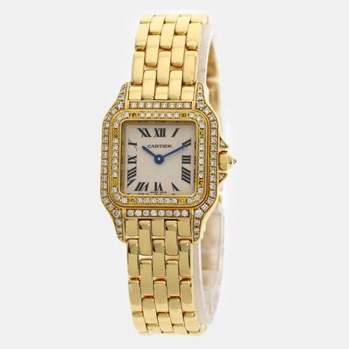 K Yellow Gold Panthere WF3072B9 Quartz Women's Wristwatch 22 mm - Cartier - Modalova