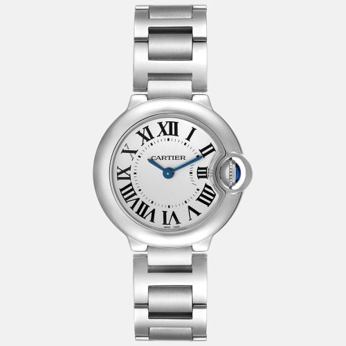 Cartier Ballon Bleu Silver Dial Quartz Steel Ladies Watch 28.0 mm - Cartier - Modalova