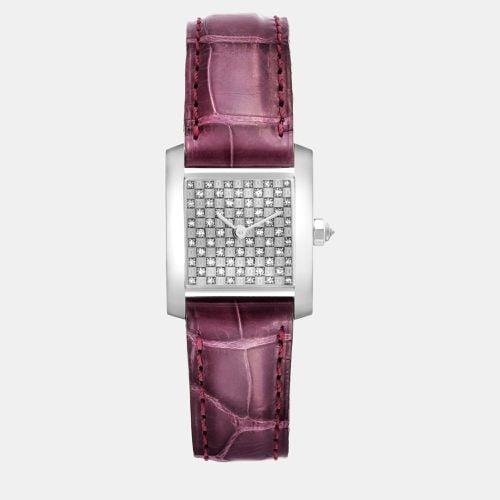 Cartier Tank Francaise White Gold Diamond Dial Ladies Watch WE102631 - Cartier - Modalova