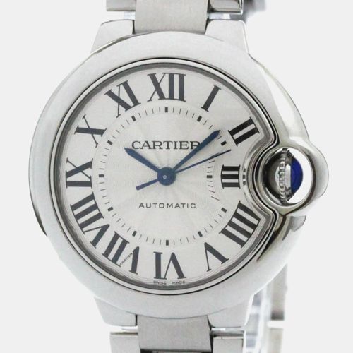 Stainless Steel Ballon Bleu W6920071 Automatic Women's Wristwatch 33 mm - Cartier - Modalova