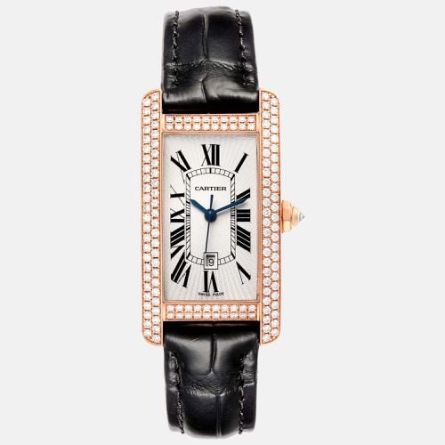 Cartier Tank Americaine Midsize Rose Gold Diamond Ladies Watch 23.0 mm - Cartier - Modalova