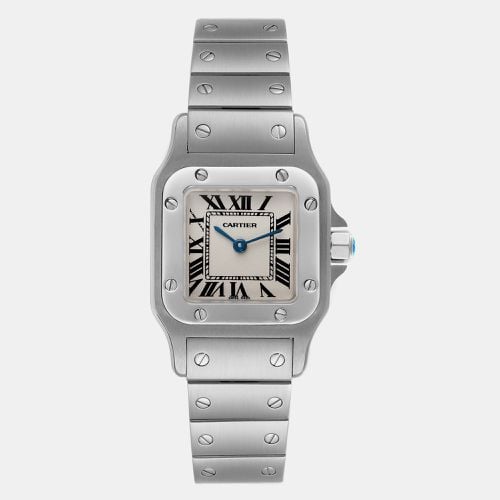 Cartier Santos Galbee Small Silver Dial Steel Ladies Watch W20056D6 26.2 x 34.8 mm - Cartier - Modalova