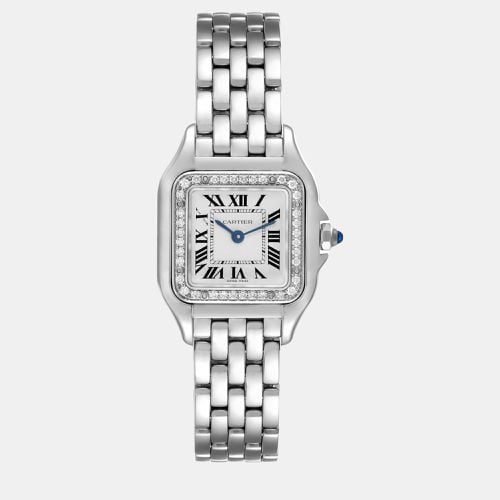 Cartier Panthere Small Steel Diamond Bezel Ladies Watch 23.0 mm - Cartier - Modalova