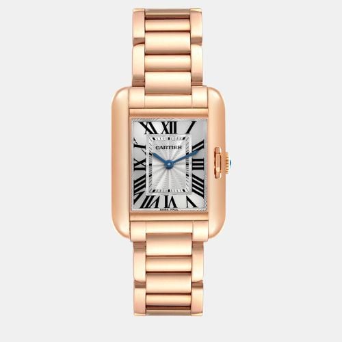 Cartier Tank Anglaise Small Silver Dial Rose Gold Ladies Watch 22.7 mm - Cartier - Modalova