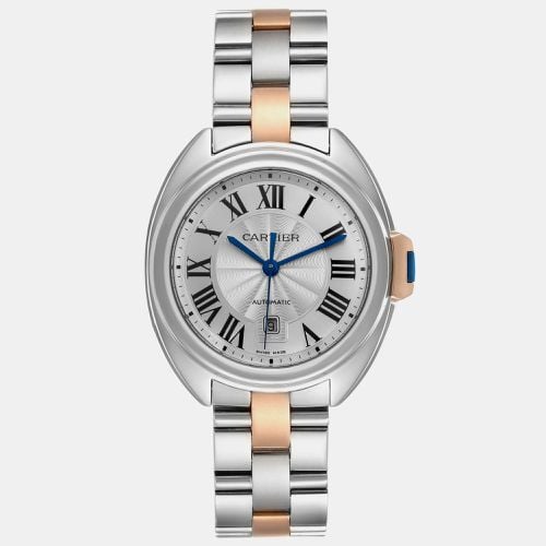 K Rose Gold Stainless Steel Cle de W2CL0004 Automatic Women's Wristwatch 31 mm - Cartier - Modalova