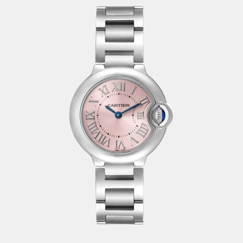 Cartier Pink Stainless Steel Ballon Bleu W6920038 Quartz Women's Wristwatch 28 mm - Cartier - Modalova