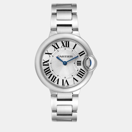 Cartier Silver Stainless Steel Ballon Bleu W6920084 Quartz Women's Wristwatch 33 mm - Cartier - Modalova