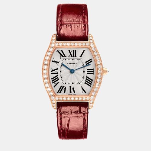 Cartier Tortue Medium Rose Gold Diamond Bezel Ladies Watch 31.0 mm - Cartier - Modalova