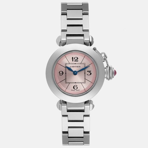 Cartier Miss Pasha Steel Pink Dial Ladies Watch W3140008 27 mm - Cartier - Modalova