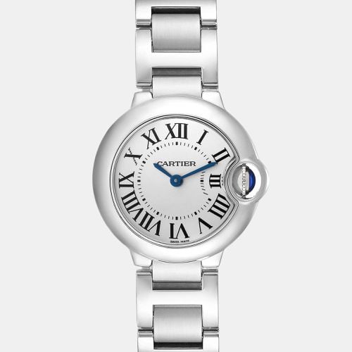 Cartier Ballon Bleu Silver Dial Quartz Steel Ladies Watch W69010Z4 - Cartier - Modalova