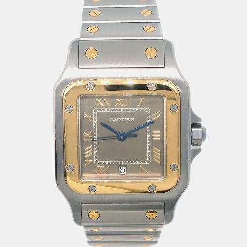 Cartier SS 18K YG Santos Galbee LM Quartz Watch 29 mm - Cartier - Modalova