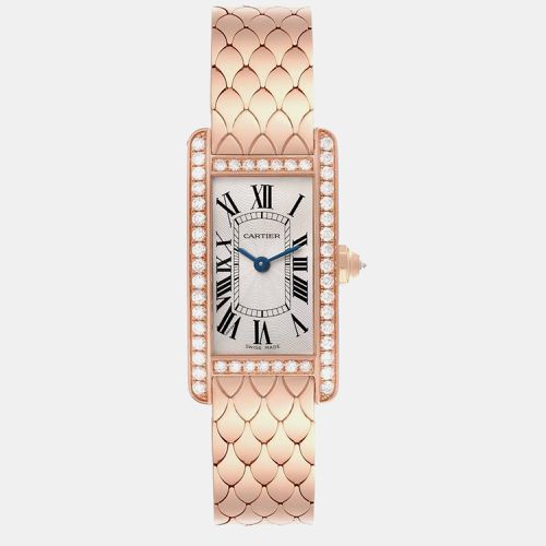 Tank Americaine Rose Gold Diamond Bezel Ladies Watch WB710008 19 mm x 34.8 mm - Cartier - Modalova