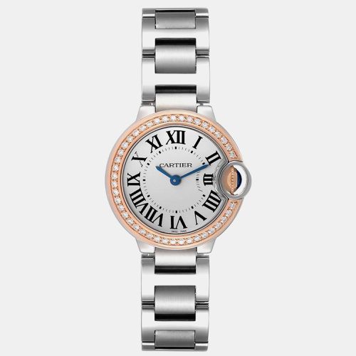 Ballon Bleu Steel Rose Gold Diamond Ladies Watch 28.0 mm - Cartier - Modalova